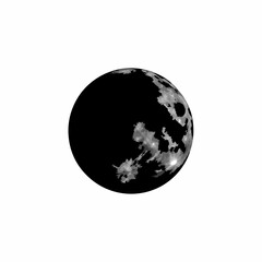 creative Silhouette full-moon Icon Vector Illustration