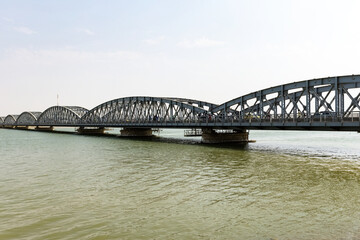 Faidherbe Bridge road bridge over the Senegal River which links the island of the city of Saint-Louis with mainland in Senegal