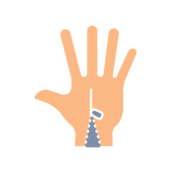 cosmetic prosthesis color flat icon for digital and print projects.