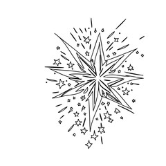 Graphical Radiance Burst with Ornamental Stars