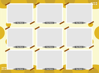 photo frame template with cute and interesting frames for kids