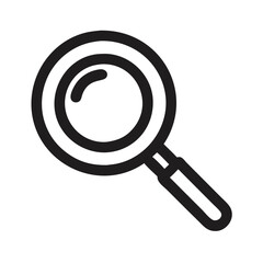 Black magnifying glass icon symbol for search design