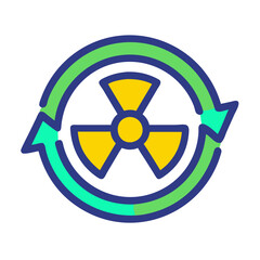 Radioactive Recycling Symbol: Sustainable Energy Solutions Concept Illustration
