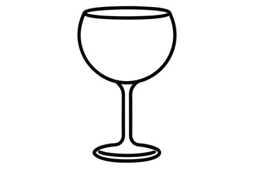empty wine glass vector isolated on a white background
