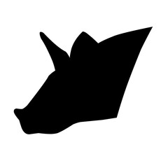 Pig Head Logo Silhouette Vector Illustration Vector