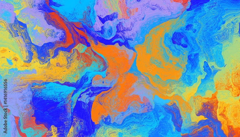 Aufkleber A stunning and artistic swirl composed of a vibrant array of colors, creating a mesmerizing abstract design