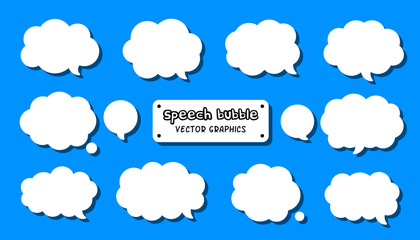 Set of vector speech bubble labels. Design elements special offer retro colors, chat icons, chat clouds.