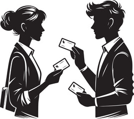 Business Card Exchange vector