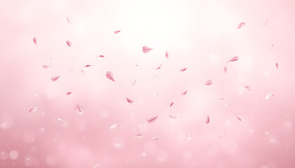 Soft Pink Petal Rain Background