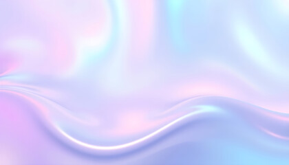 Dreamy Pastel Holographic Fluid Wave Background