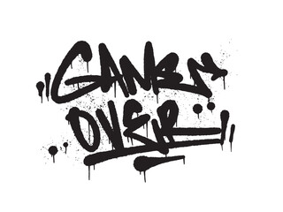 Dynamic Black Spray Painted 