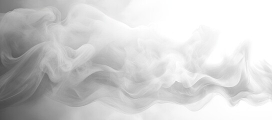 Obraz premium Wispy white smoke billowing across a plain white background