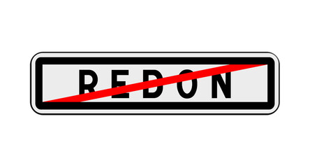 Panneau de sortie de Redon, Ille-et-Vilaine, Bretagne