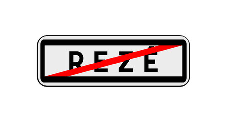 Panneau de sortie de Rezé, Loire-Atlantique, Pays de la Loire