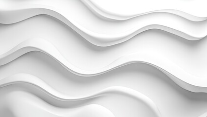 Fototapeta premium Abstract white wavy background