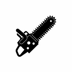 creative Silhouette chainsaw Icon Vector Illustration 