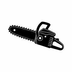 creative Silhouette chainsaw Icon Vector Illustration 
