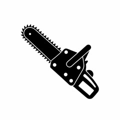 creative Silhouette chainsaw Icon Vector Illustration 