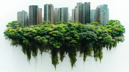 Obraz premium Digital landscape showcasing energy-efficient AI and sustainable algorithms fueling green cities with minimal power usage