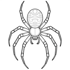 Create a apider silhouette vector style with white background
‎