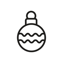 Christmas Ornament Icon Festive Line Art Design for Holiday Projects