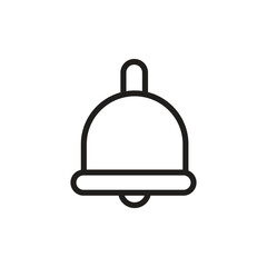 Notification Bell Icon Simple Line Symbol for Alerts and Reminders