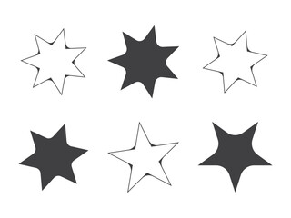 Obraz premium star vector art, icon set illustration