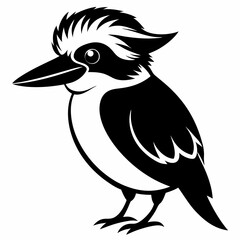 Kookaburra vector silhouette black bird