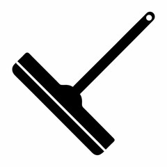 Squeegee vector silhouette black on white background