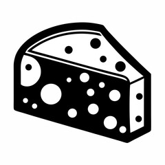 cheese vector silhouette black