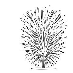 Obraz premium Abstract Hand-Drawn Fountain Explosion Sketch
