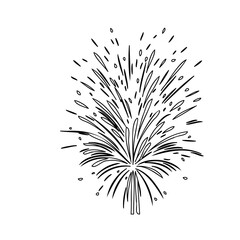 Obraz premium Festive Doodle Firework Explosion Hand-Drawn Art