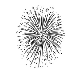 Naklejka premium Hand-Drawn Sparkle Burst Fireworks Celebration