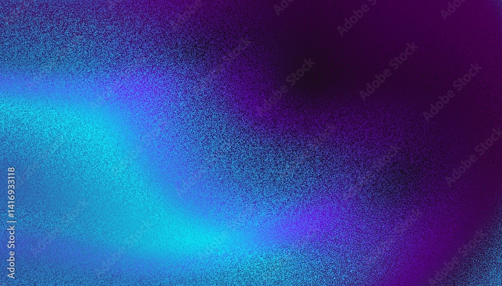 Poster vibrant grainy gradient background with blue and purple colours. noise blur background. deep blue.