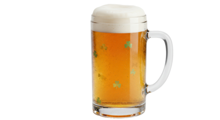 Isolated Beer Mug with St Patrick's Day Clover Design