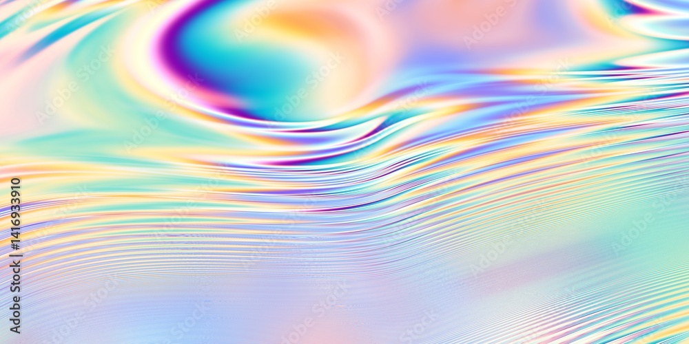 Aufkleber abstract iridescent waves a beautiful and ethereal pearly background design perfectly crafted for co