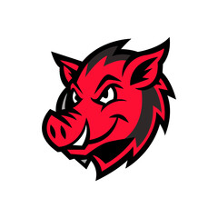 Boar mascot logo design vector art isolated on a white background