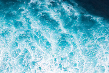 abstract aerial view background of blue waves