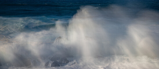 big waves in Porto Moniz, Madeira