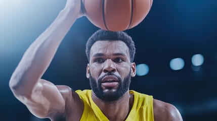 Focused Basketball Player Shooting Hoop - Authenticity