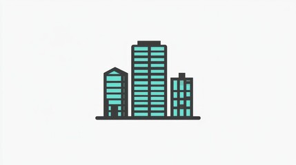 Modern Cityscape: A Minimalist Illustration of Urban Architecture