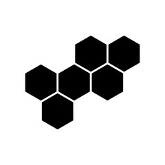 honeycomb silhouette icon. bee honey comb hexagon pattern design illustration