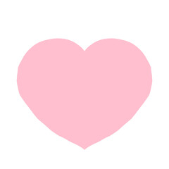 pink heart on white background