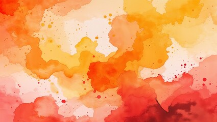 Faded watercolor blend of orange yellow and red