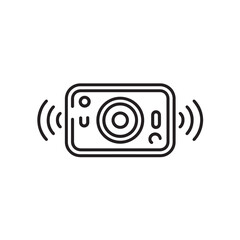 Speaker Icon on White Background,  sound icon, audio icon, volume icon, speaker symbol.