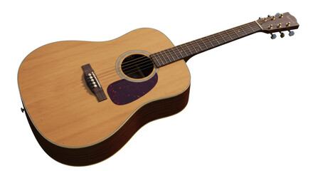 Fototapeta premium Isolated Acoustic Guitar Detailed