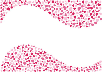 ハート柄の背景 赤系の3色 ハート