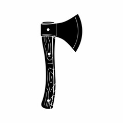 creative Silhouette axe Icon Vector Illustration 