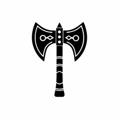 creative Silhouette axe Icon Vector Illustration 
