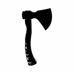 creative Silhouette axe Icon Vector Illustration 